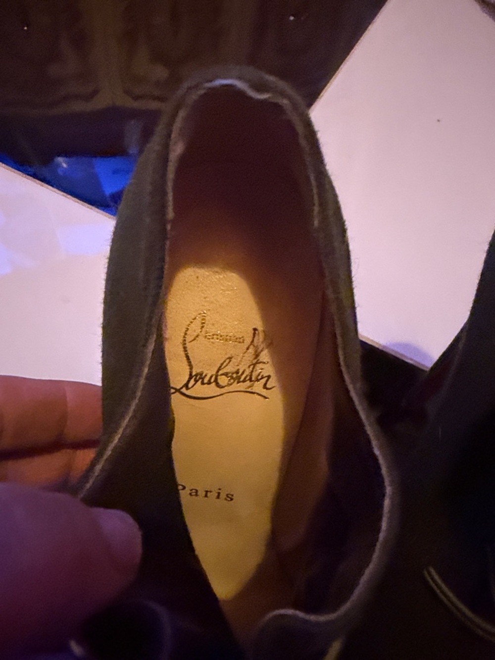 Christian Louboutin Vintage Green Peep-Toe Platform Booties size 39.5 - Picture 4 of 5